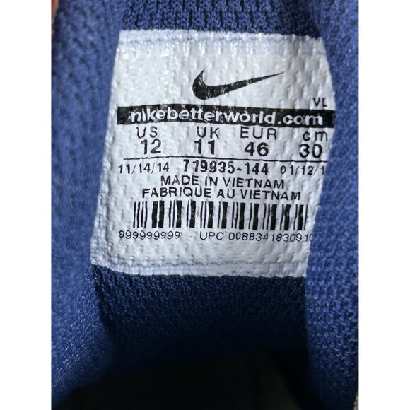 Nike Alpha Pro Low TD Blue White Football Cleats Mens Size 12 - Picture 7 of 8